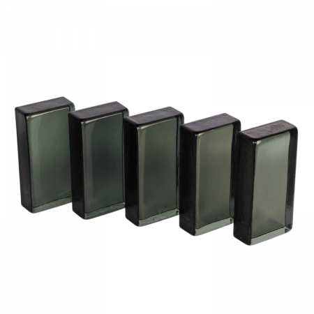 Cтеклянный кирпич Black Grey, 200x100x50 мм