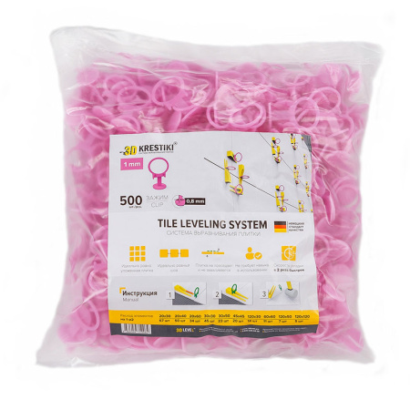 Зажим 3D KRESTIKI Slim, 0,8 мм, 500 шт.