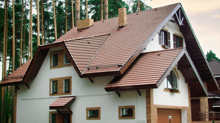 Минеральная черепица BRAAS Франкфурт Коричневая