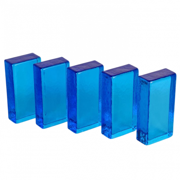 Cтеклянный кирпич Blue, 200x100x50 мм